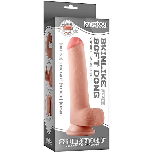 LoveToy: Skinlike Soft Dong Ljus hudfärg 23 cm