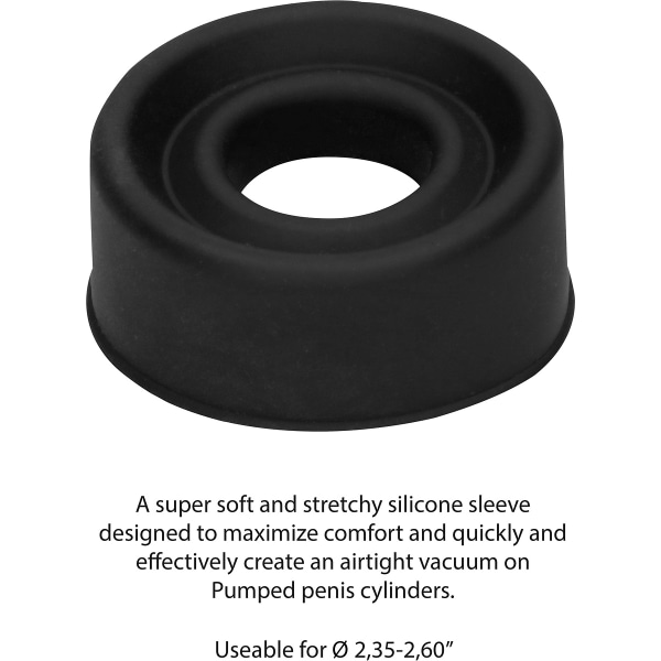 Pumped: Silicone Pump Sleeve, large, black Svart