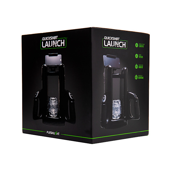 Fleshlight: Quickshot Launch Stroking Simulator Svart, Transparent