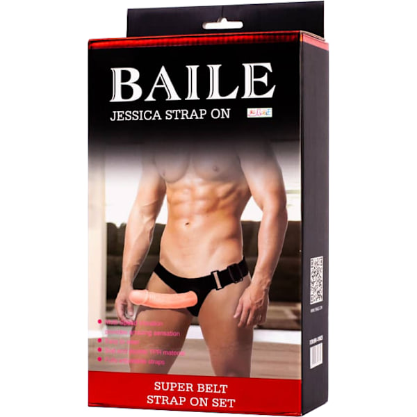 Baile: Jessica Strap On, Super Belt Strap On Set Ljus hudfärg