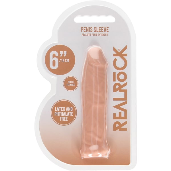 RealRock Skin: Penis Extender Ljus hudfärg 17 cm