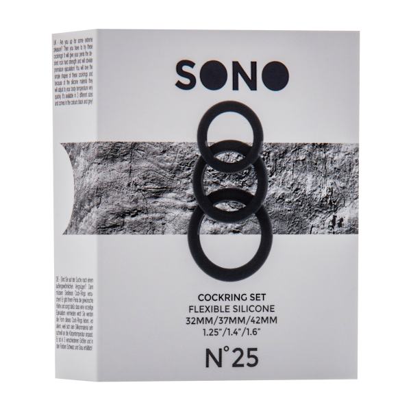 Sono: Cockring Set No. 25, svart Svart