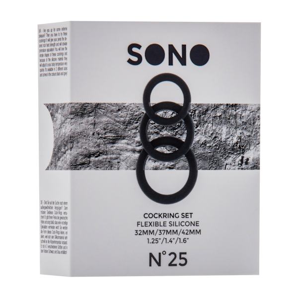 Sono: Cockring Set No. 25, svart Svart