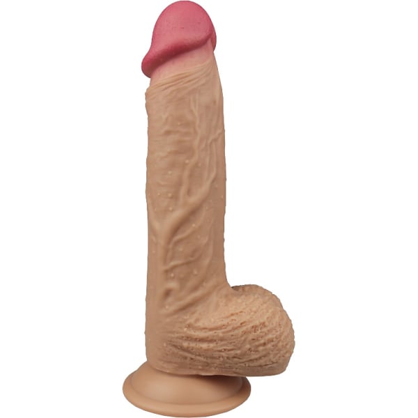LoveToy: Liam, Silicone Rotating Cock with Vibration, 22 cm Ljus hudfärg