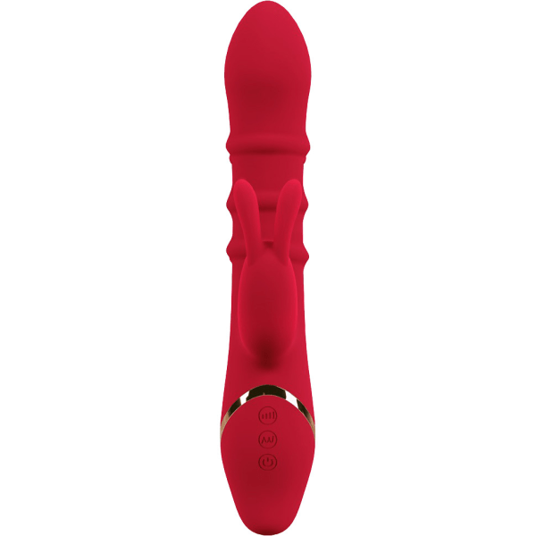 You2Toys: Rabbit Vibrator with 3 Moving Rings Röd