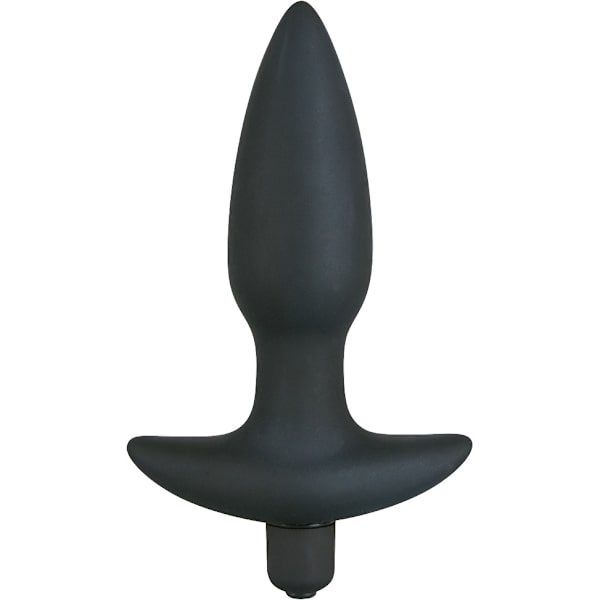 Black Velvets: Vibrating Plug Svart Medium