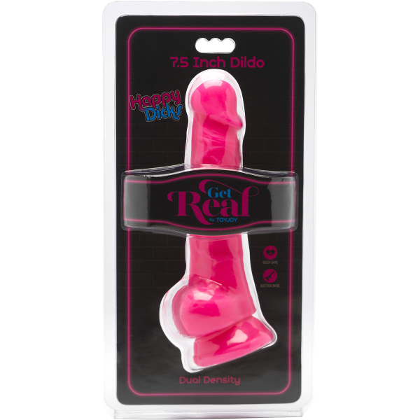 Toy Joy: Get Real, Happy Dicks, 7.5 inch Dildo Rosa