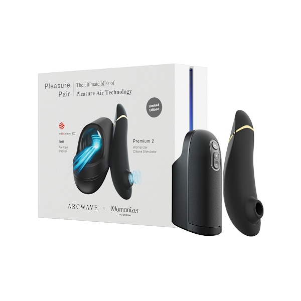 Arcwave x Womanizer: Pleasure Pair, Ion + Premium 2 Svart