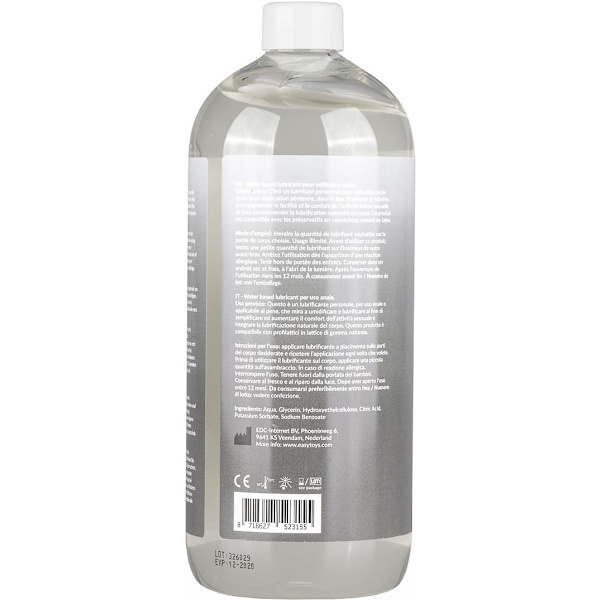 EasyGlide: Anal Waterbased Lubricant, 1000 ml Transparent