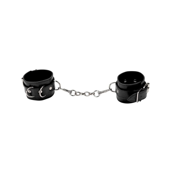 Ouch!: Leather Cuffs Svart