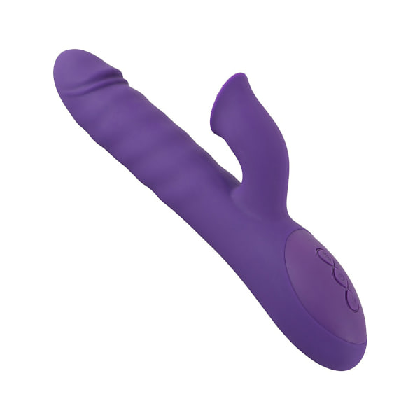 Sweet Smile: Thrusting & Rotating Pearl Vibrator Lila