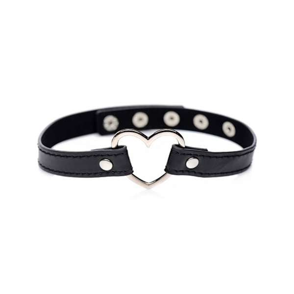 XR Master Series: Dark Heart, Chrome Heart Black Choker Silver, Svart