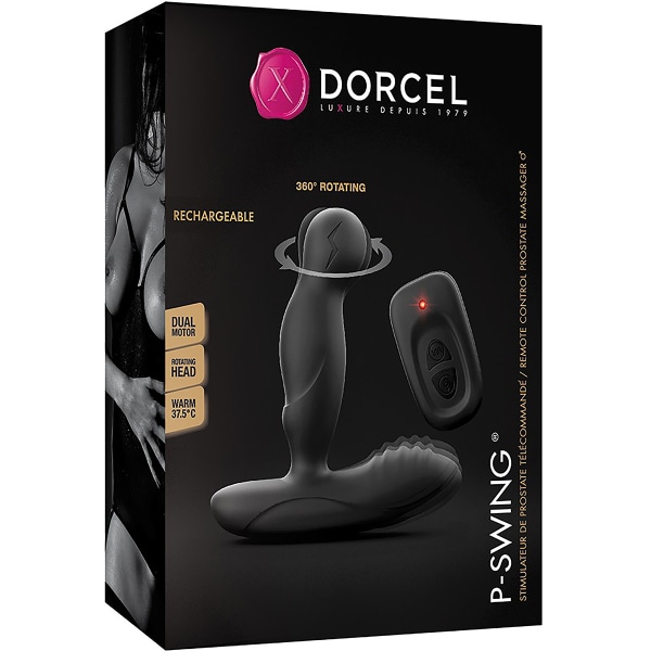 Marc Dorcel: P-Swing, Remote Control Prostate Massager, svart Svart