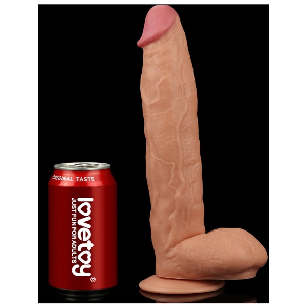 LoveToy: Legendær King-Sized Realistisk Dildo, 30 cm Ljus hudfärg