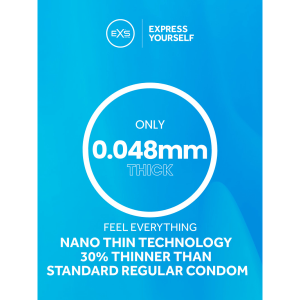 EXS Nano Thin: Condoms, 48-pack Transparent