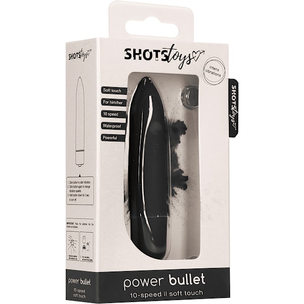 Shots Toys: Power Bullet Svart