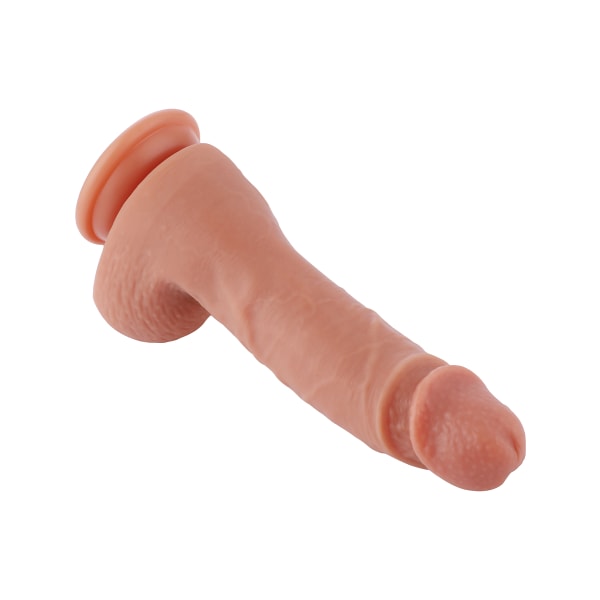 Hismith: KlicLok Silicone Dildo, 20 cm, ljus Ljus hudfärg