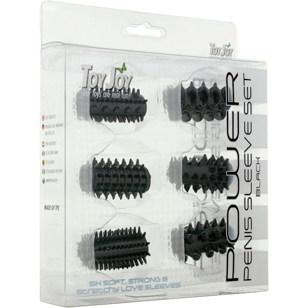 Toy Joy: Power Penis Sleeve Set Grå, Transparent