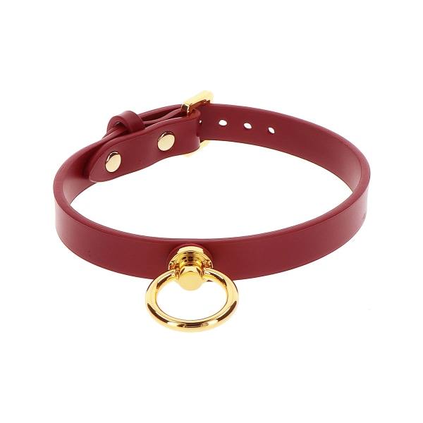 Taboom Luxury: O-Ring Collar Guld, Röd