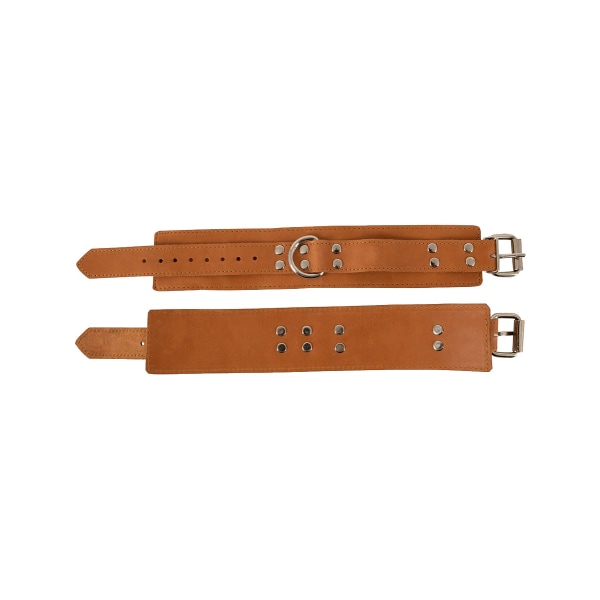 ZADO: Leather Wrist Cuffs Brun