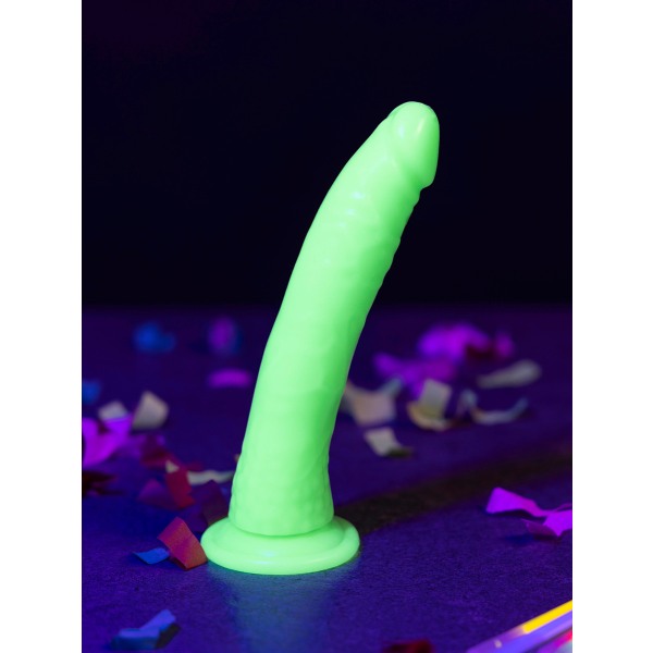 RealRock: Glow in the Dark Realistic Dildo, 18 cm Grön, Självlysande