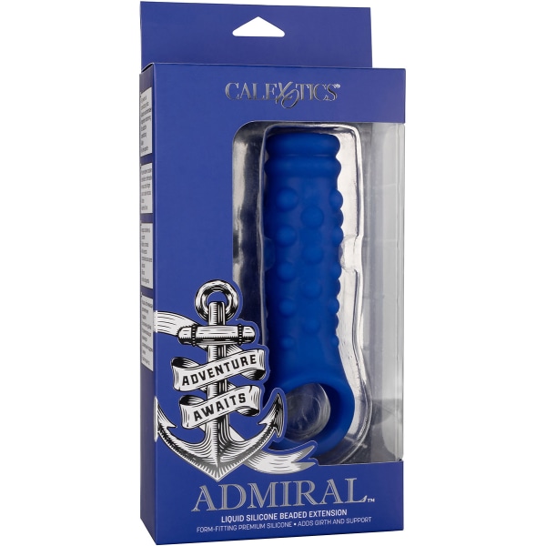 California Exotic: Admiral, Silicone Beaded Extension Blå