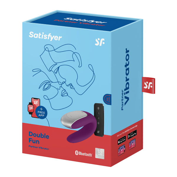 Satisfyer Connect: Double Fun, Partner Vibrator Lila
