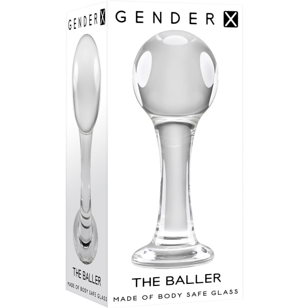 Gender X: The Baller Glass Plug Transparent