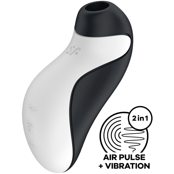 Satisfyer: Orca, Air Pulse Stimulator + Vibration Svart, Vit