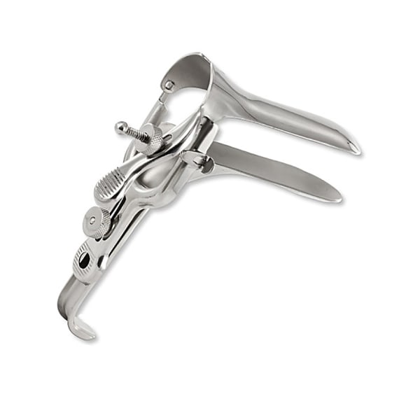 Triune: Vaginal Speculum, Stainless Steel, Large Silver