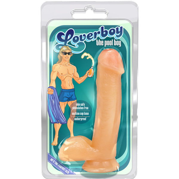 Loverboy: The Pool Boy Dildo, 18 cm Ljus hudfärg