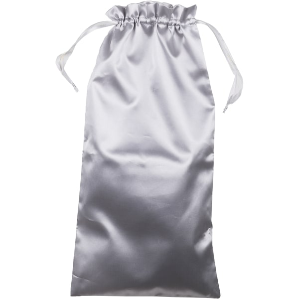 Satin storage bag, 45 x 19.5 Silver