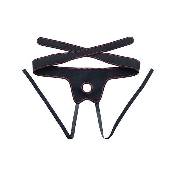 LoveToy: Vibrating Easy StrapOn Set, 19 cm Mörk hudfärg, Svart