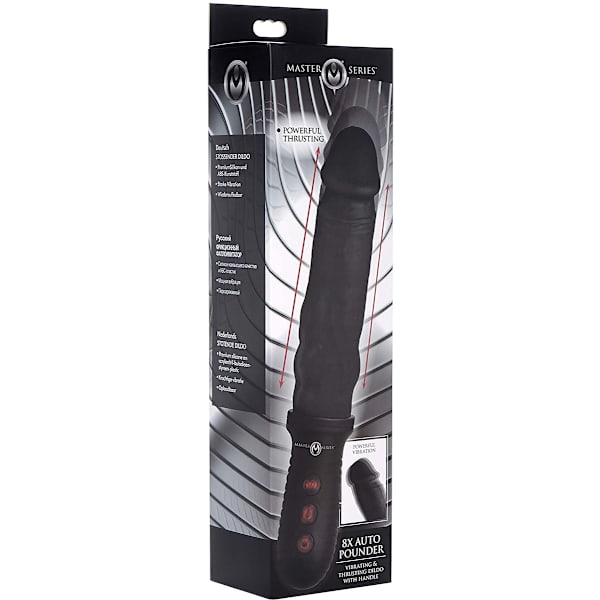 XR Master Series: 8X Auto Pounder, Thrusting Dildo Svart