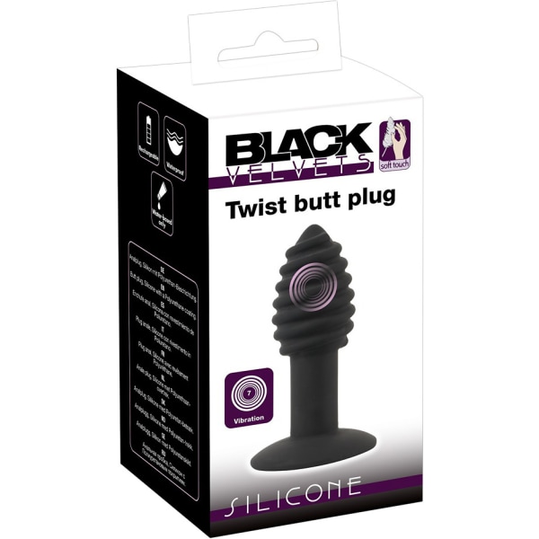 Black Velvets: Twist Butt Plug Svart