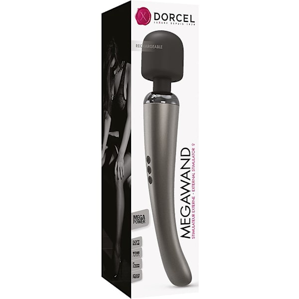 Marc Dorcel: MegaWand, Wand Vibrator Silver, Svart