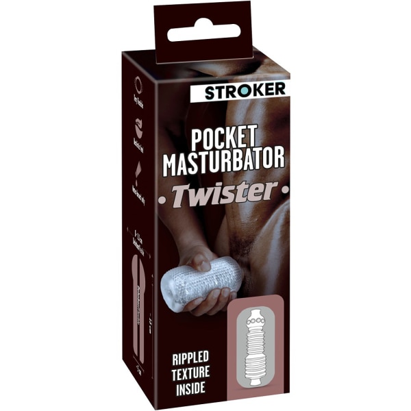 Stroker: Twister Pocket Masturbator, Rippled Transparent