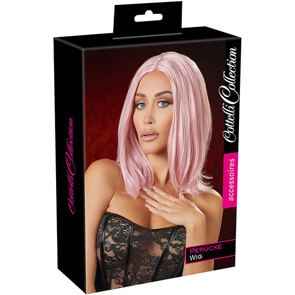 Cottelli Collection: Bob Pink Wig Rosa