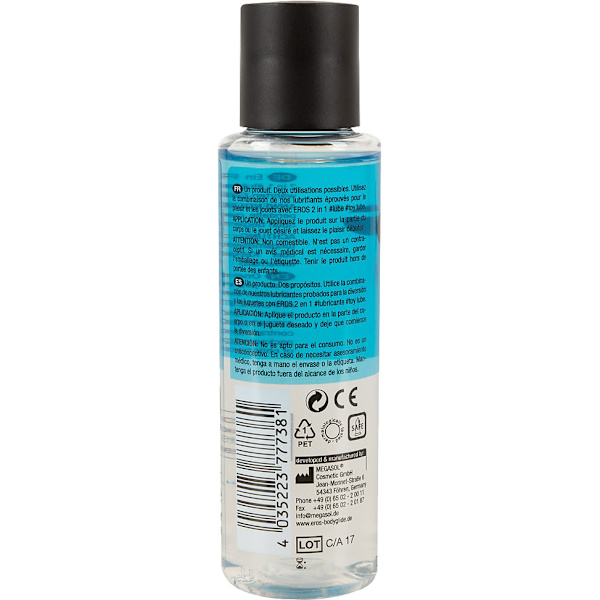 Eros: 2in1 Water-based Lubricant, Lube & Toy, 100 ml Transparent