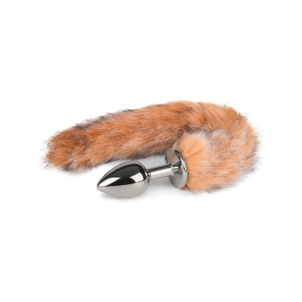 EasyToys: Fox Tail Plug No. 7, small, silver/brun Brun, Silver