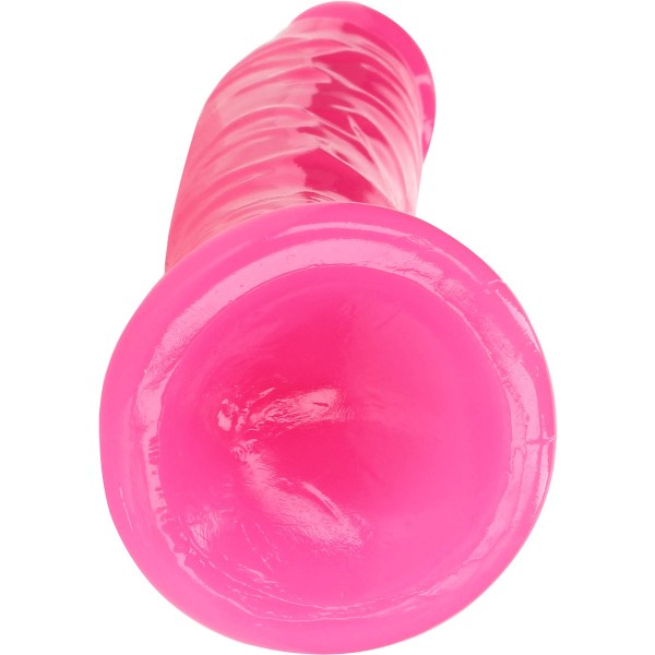 RealRock: Glow in the Dark Realistic Dildo, 20 cm Rosa