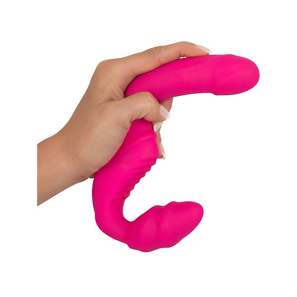You2Toys: Vibrating Strapless Strap-On, Double Teaser, rosa Rosa
