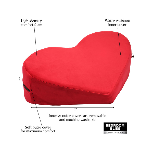 Bedroom Bliss: Love Pillow Heart Röd