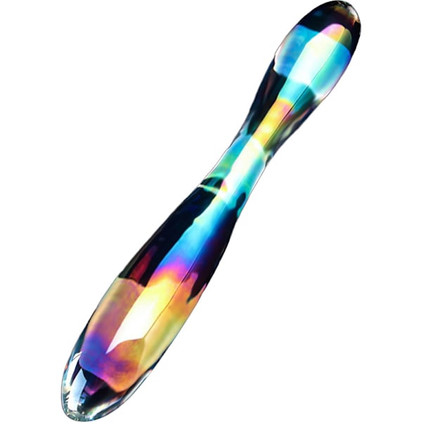 LoveToy: Twilight Gleam Glass Dildo, Double Delight