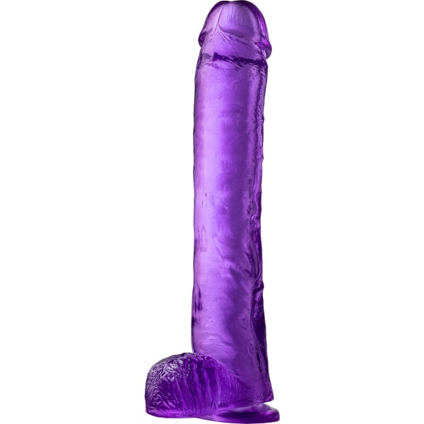 B Yours Plus: Hefty n' Hung Dildo, 36 cm, lilla Lila