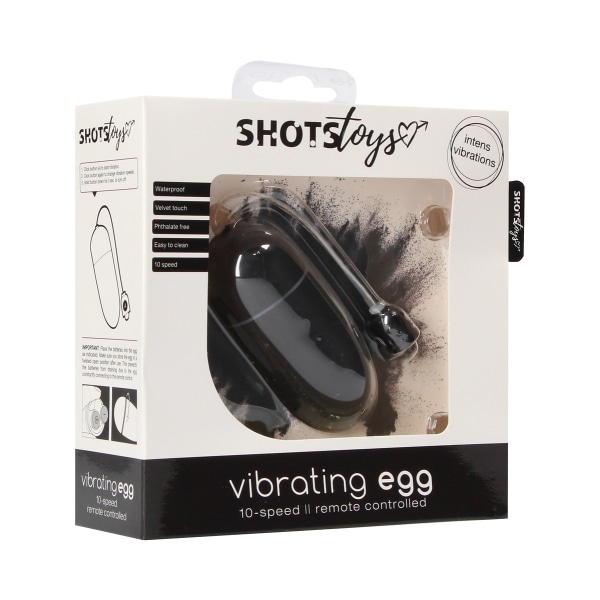 Shots Toys: Vibrating Egg, 10 Speed Svart