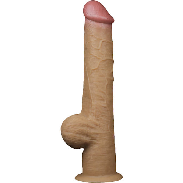 LoveToy: Dual-Layered Silicone Handle Cock Ljus hudfärg 33 cm