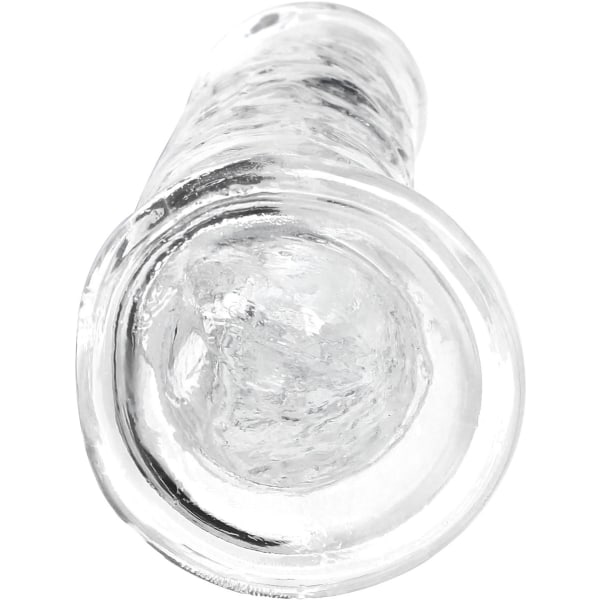 RealRock: Crystal Clear Straight Realistic Dildo, 18 cm Transparent