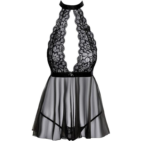 Kissable: Babydoll & String, svart Svart S/M