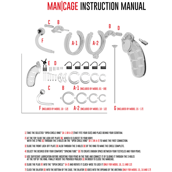 ManCage: Malli 17 uretrankannullaattorilla, 14 cm, läpinäkyvä Transparent